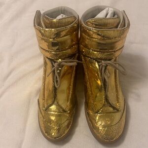 Maison Martin Margiela Gold High-Top Sneakers